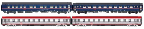 LS Models LS97033 4er Set Nachtzugwagen ÖBB NJ, Ep.VI, NJ408, Set I